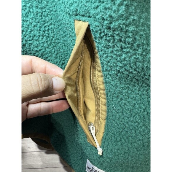 The North Face Full zip Hooded Color Block Sherpa Jacket SZ M Women Brown Tab - Picture 8 of 13